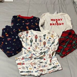 Kids Festive Pajama Set - Multicolor